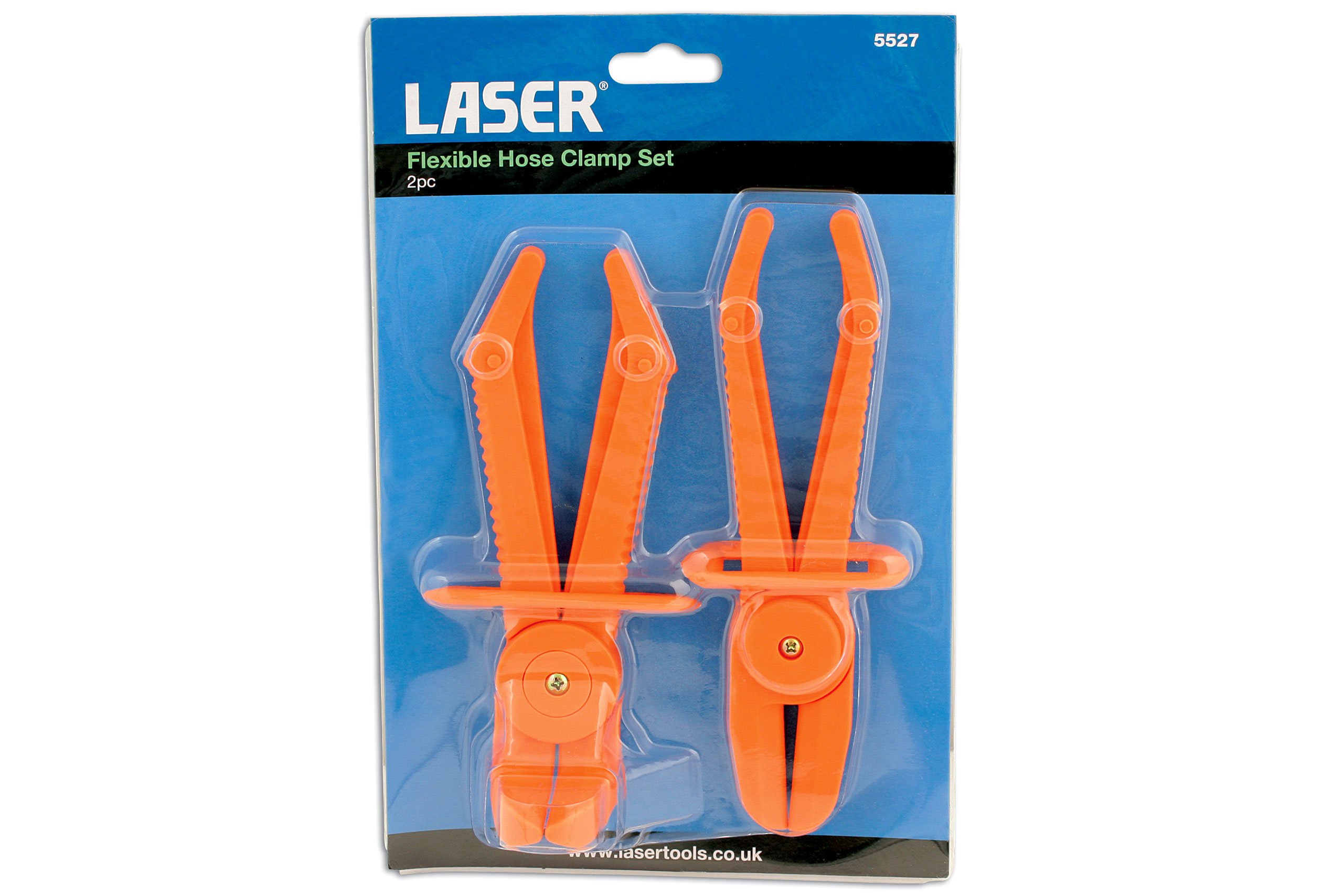 Laser 5527 Flexible Hose Clamp Set of 2 - Heavy Duty Stainless Steel Worm Gear Clamps for Automotive, Plumbing & Marine Applications