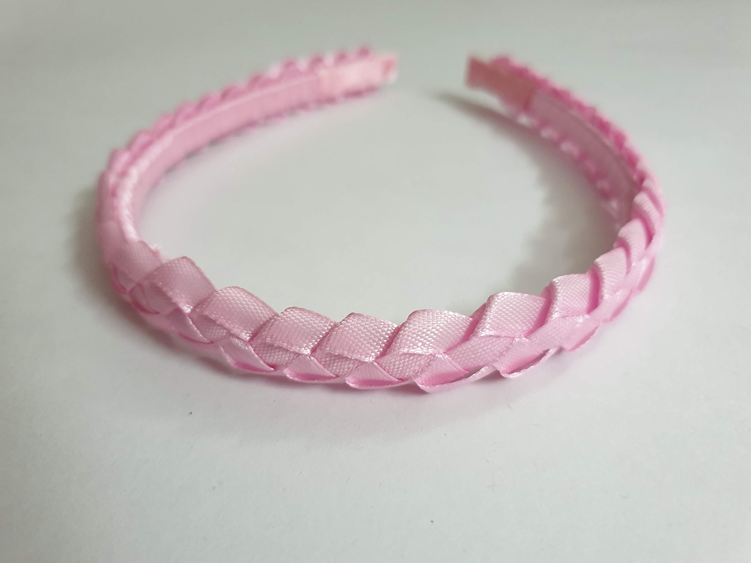 Braided Headbands for Women - 2 Pack Pink & White Hair Accessories for Girls, Teens - Perfect for School, Workouts, Parties & Everyday Fashion