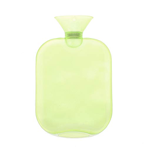 2000ml Large Transparent Hot Water Bottle - Green, Blue, Pink | Reusable Heat & Cold Therapy for Pain Relief, Cramps, Muscle Soreness | Perfect for Winter Warmth, First Aid, and Home Comfort