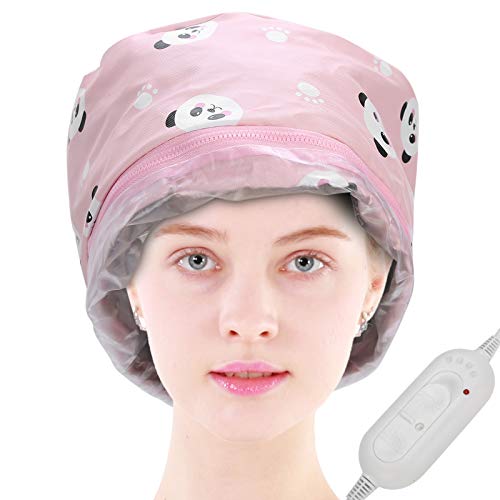 Electric Hair Steamer Cap with 3-Temperature Settings - Thermal Hair Treatment Hat for Deep Conditioning & SPA Care - Perfect for Home Hair Therapy & Salon-Style Nourishment (US) - Ideal for Damaged Hair Repair, Scalp Hydration & DIY Hair Treatments