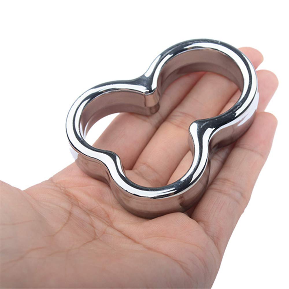 Stainless Steel Scrotum Stretcher & Cock Ring Set for Men - Testicular Weight Pendant, Delay Ejaculation Training - Perfect for BDSM, Sensual Play & Couples Intimacy Enhancement