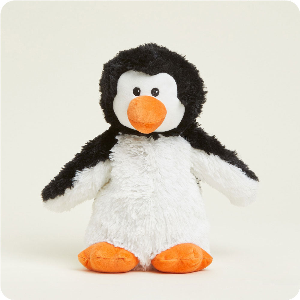 Weighted Heated Penguin Stuffed Animal - Warmies Plush Toy for Kids & Adults | Soothing Heat Therapy for Stress Relief, Anxiety & Sleep Aid | Perfect for Cold Nights, Relaxation & Comfort