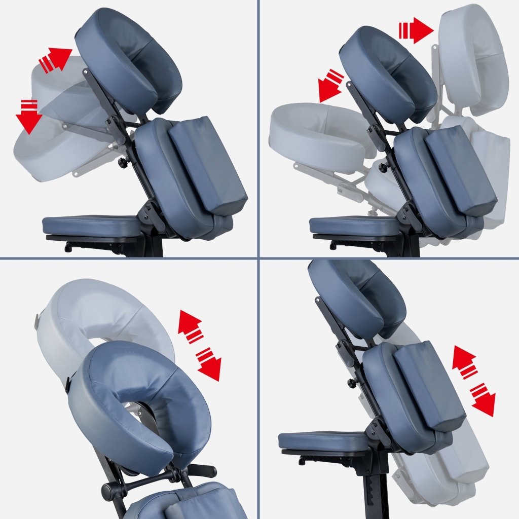 Master Massage® Rio Portable Massage Chair - Lightweight & Adjustable with Carrying Case, Perfect for Home, Office & Travel - Royal Blue