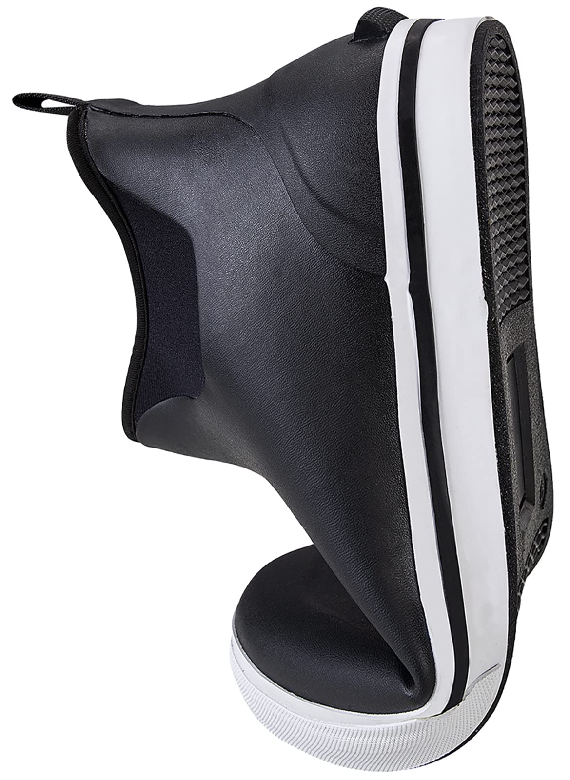 **TENGTA Men's Waterproof Deck Boots – Ankle Rain Boots with Neoprene Lining & Rubber Sole – Ideal for Fishing, Boating, and Outdoor Work**