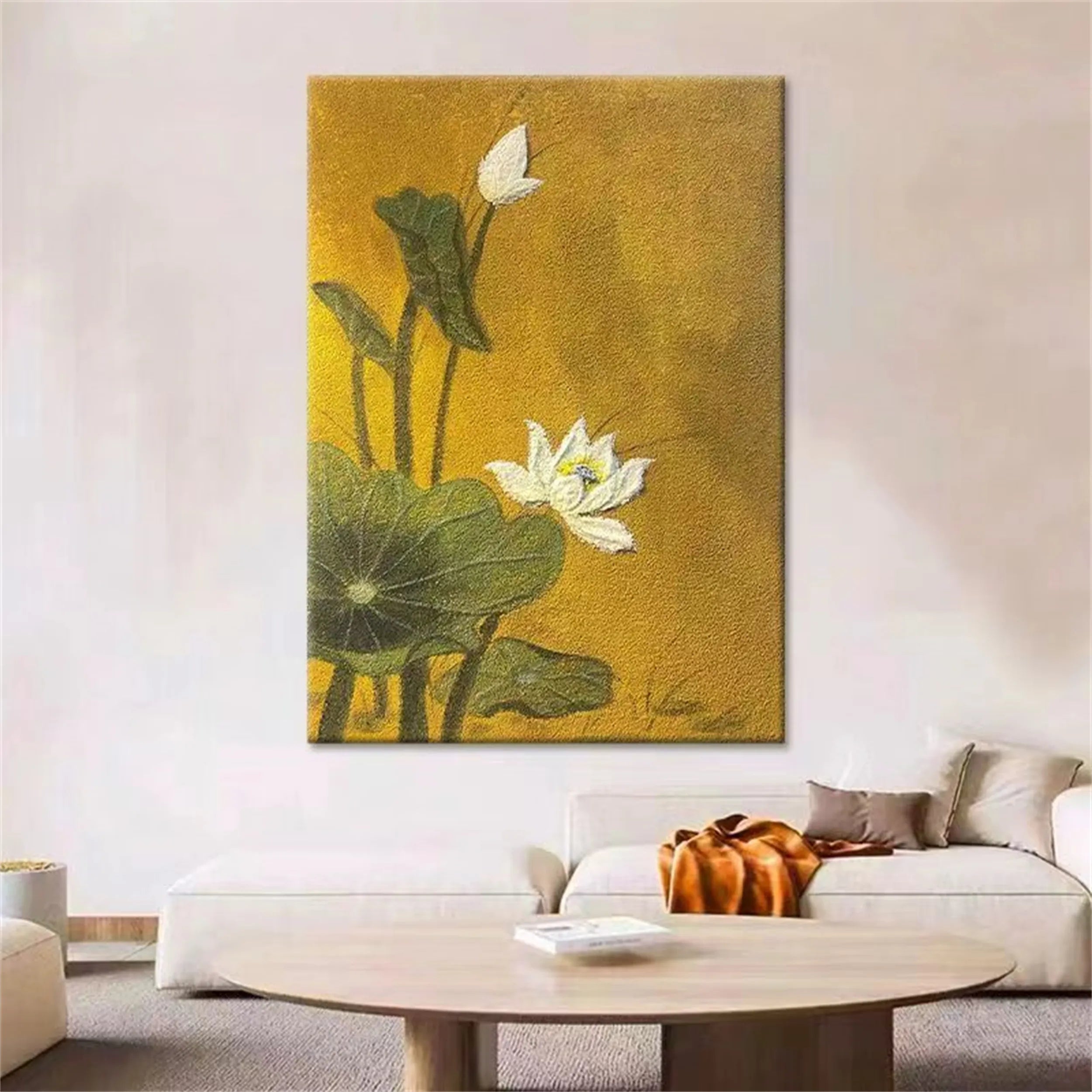 Beautiful Flower and Tree Painting #FT086 - Handmade Canvas Art for Home Decor, Living Room, Bedroom & Office Wall