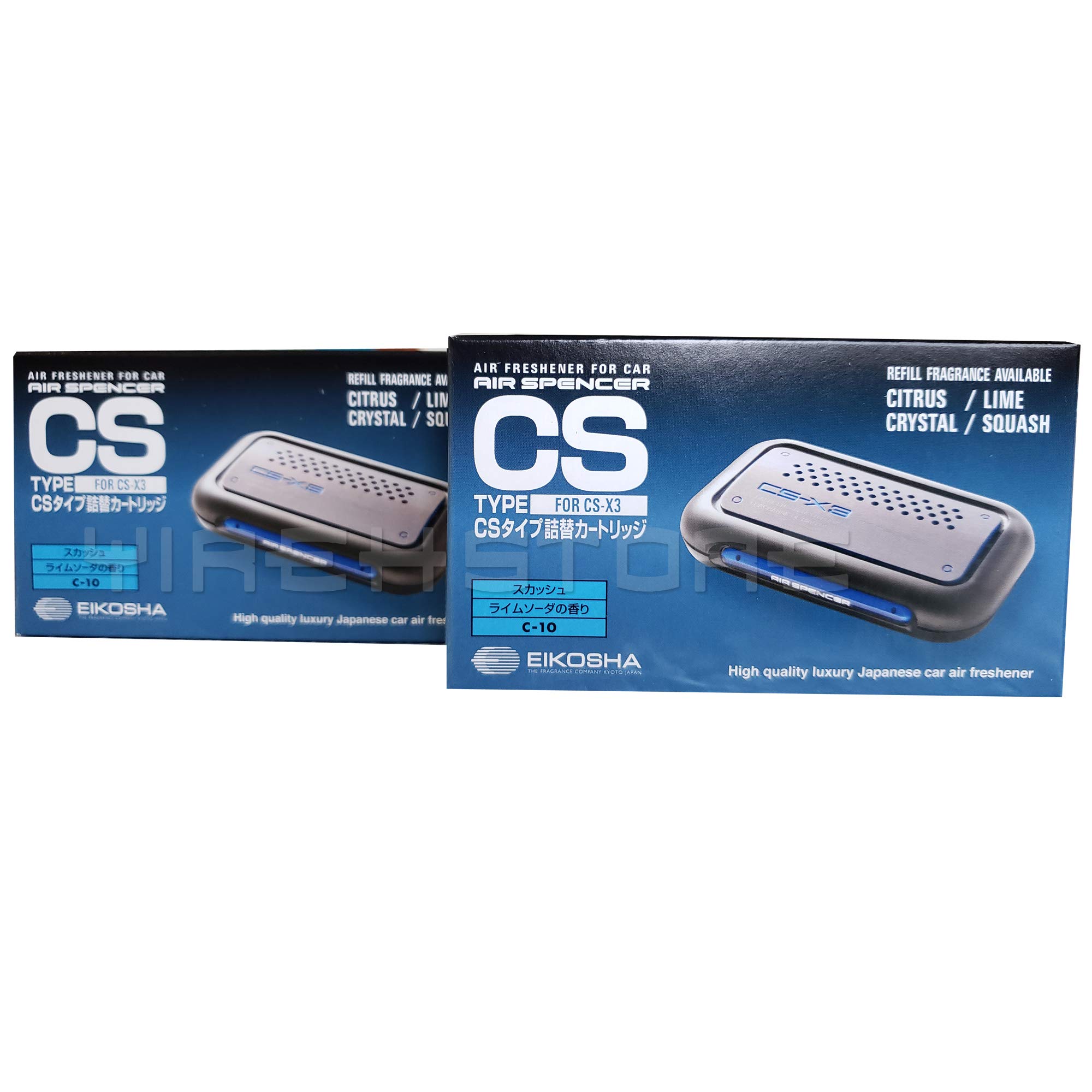 CS-X3 Squash Air Spencer Refill - 2 Pack JDM Car Air Freshener for Fresh & Long-Lasting Fragrance - Perfect for Cars, Offices, and Small Spaces