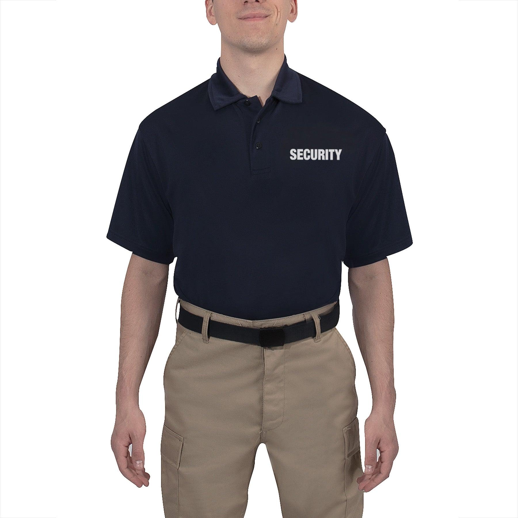 Rothco Moisture Wicking Security Polo Shirt for Men - Quick Dry, Breathable Work Uniform - Ideal for Security Guards, Law Enforcement & Outdoor Activities