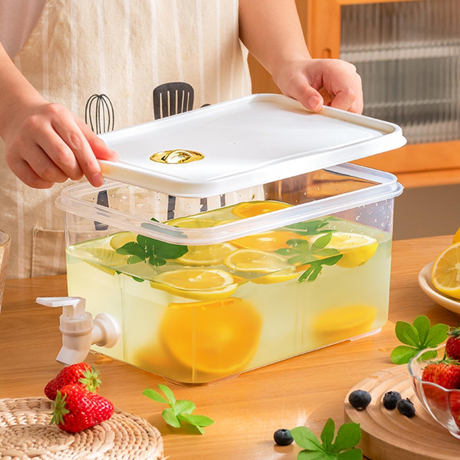 3L/5L/10L Leak-Proof Beverage Dispenser with Tap - Cold Drink Dispenser for Juice, Iced Tea, Lemonade, Beer - Perfect for Parties, BBQs, and Outdoor Events