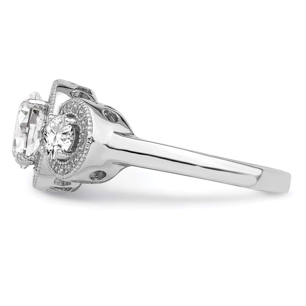 925 Sterling Silver Cubic Zirconia Brilliant Embers Ring - Elegant Women's Fine Jewelry Gift for Anniversary, Birthday & Valentine's Day | Perfect for Evening Parties, Date Nights & Special Occasions