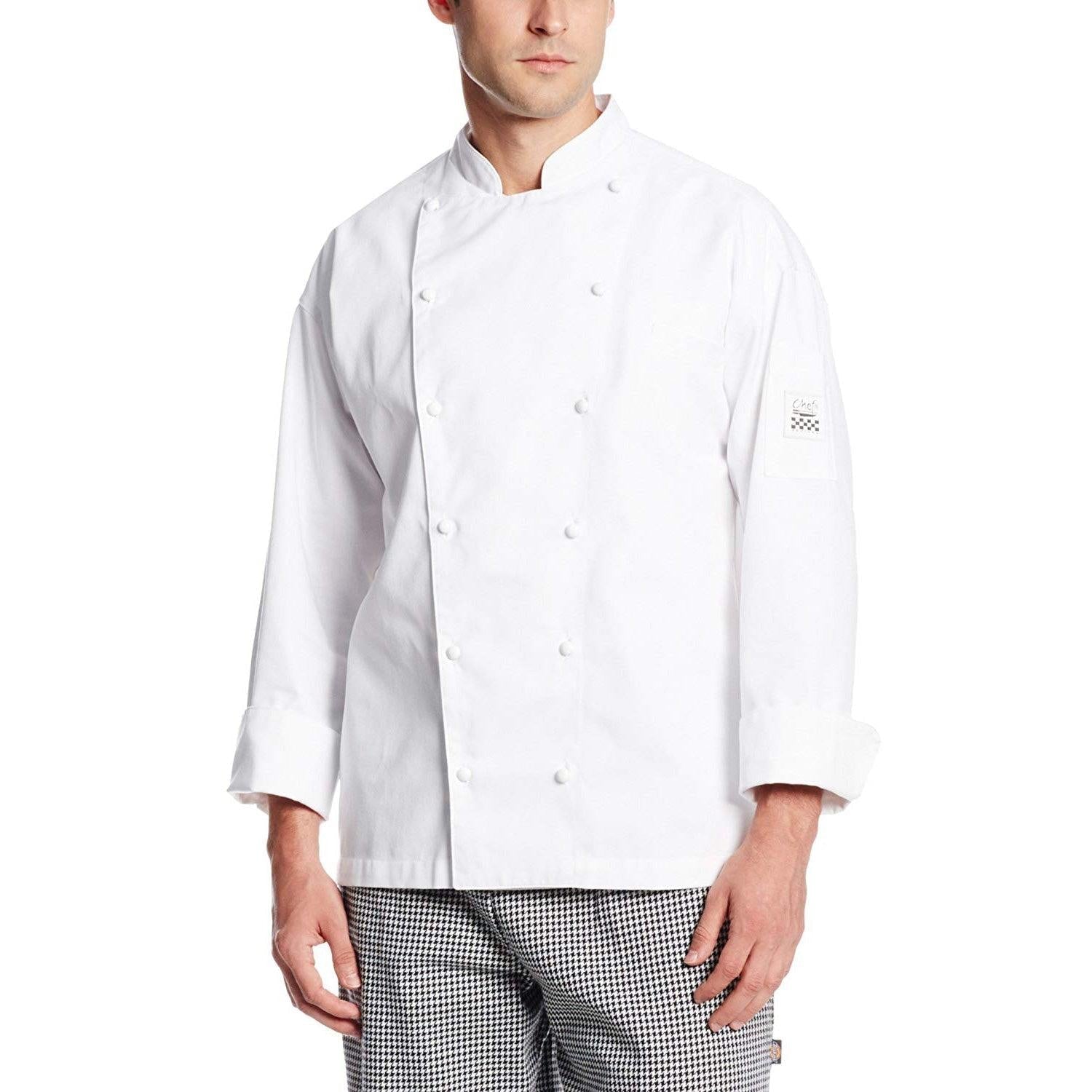 Chef Revival J023 Professional Chef Jacket - Long Sleeve White Kitchen Uniform for Cooking, Baking & Culinary Arts | Restaurant & Home Kitchen Use