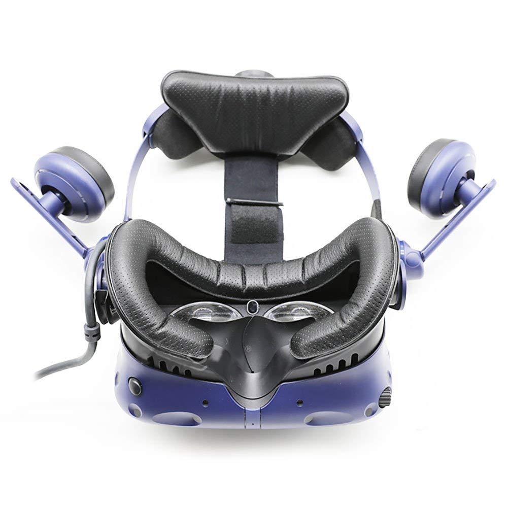 TamBee Vive PRO VR Headset Foam Replacement - 2PC PU Leather Face Cushion & Comfort Pad for HTC Vive PRO - Enhance Gaming Comfort for Long VR Sessions