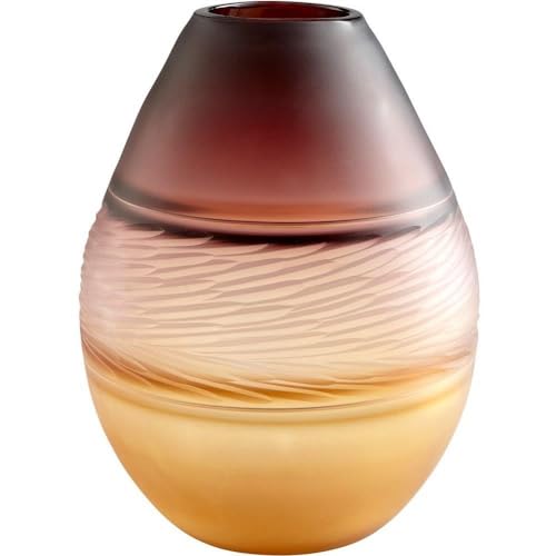 Cyan Design 10483 Gold-Amber Glass Vase & Planter - Elegant Home Decor for Centerpieces, Wedding Decorations, and Living Room Accents