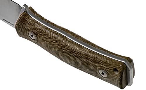 LionSTEEL M4 Fixed Blade Hunting Knife with FatCarbon Glow in Dark Carbon Fiber Handle - M390 Steel Blade, Full Tang Construction & Triple Stitched Leather Sheath | Perfect for Outdoor Camping, Survival, Bushcraft & Tactical Use | KAVISO Exclusive