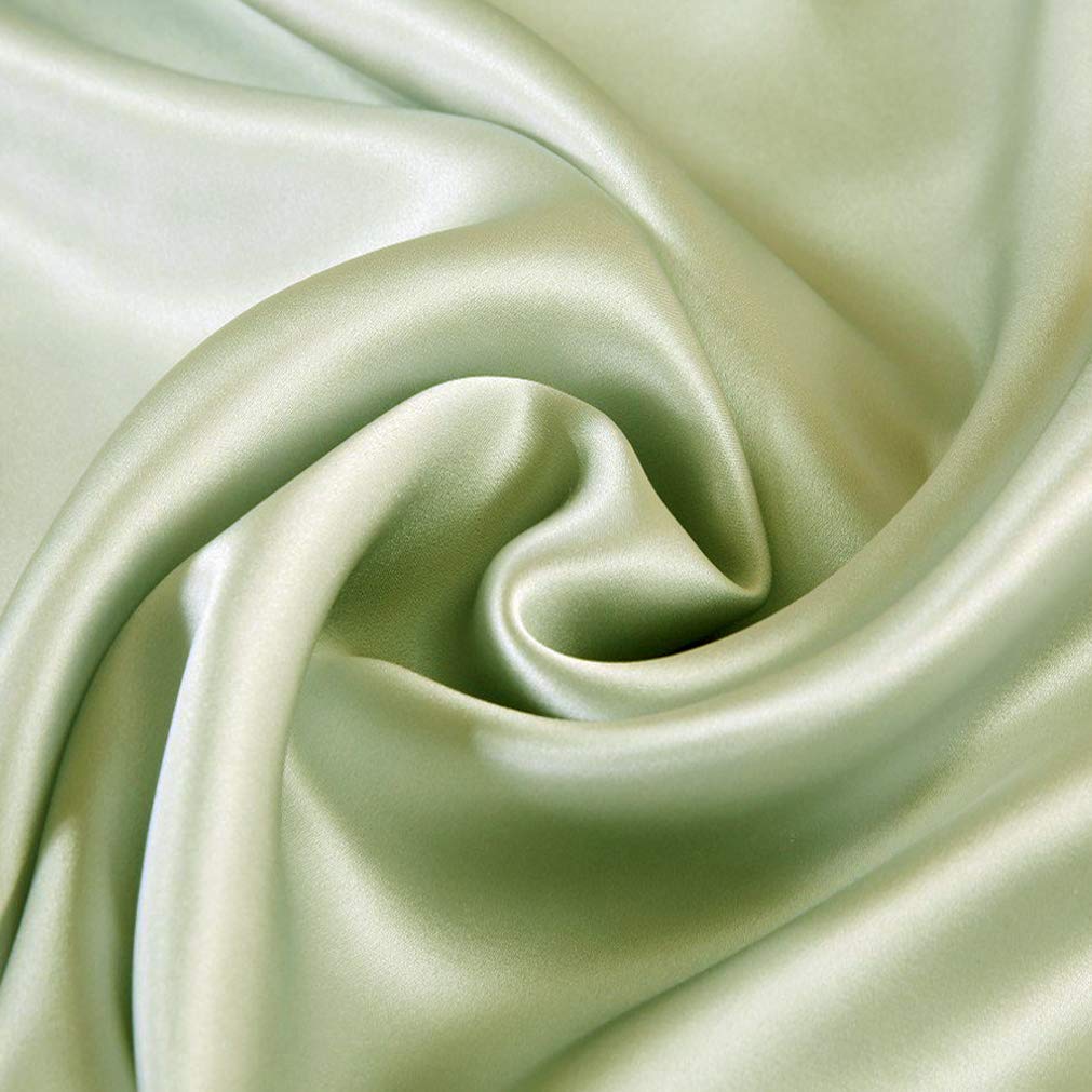 Luxury Satin Pillowcase for Hair and Skin - 2 Pack Cooling Super Soft Pillow Covers (26x26 Inches) with Envelope Closure - Sage Green - Perfect for Beauty Sleep & Reducing Frizz