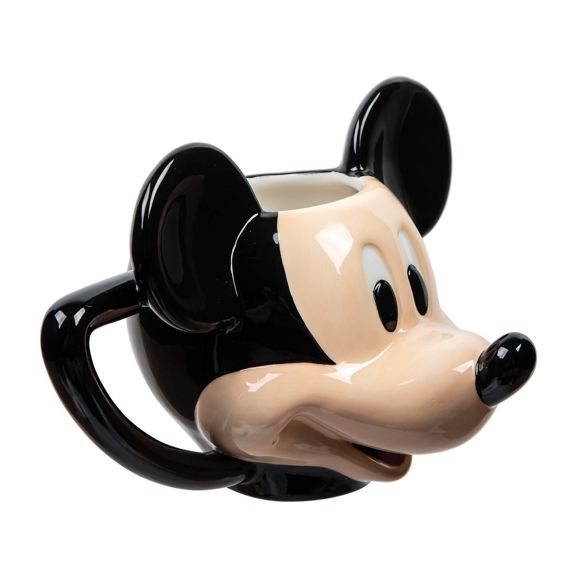 Disney Mickey Mouse Ceramic Coffee Mug - 12oz Sculpted Handle, Perfect for Hot Drinks, Gifts & Disney Fans Collection