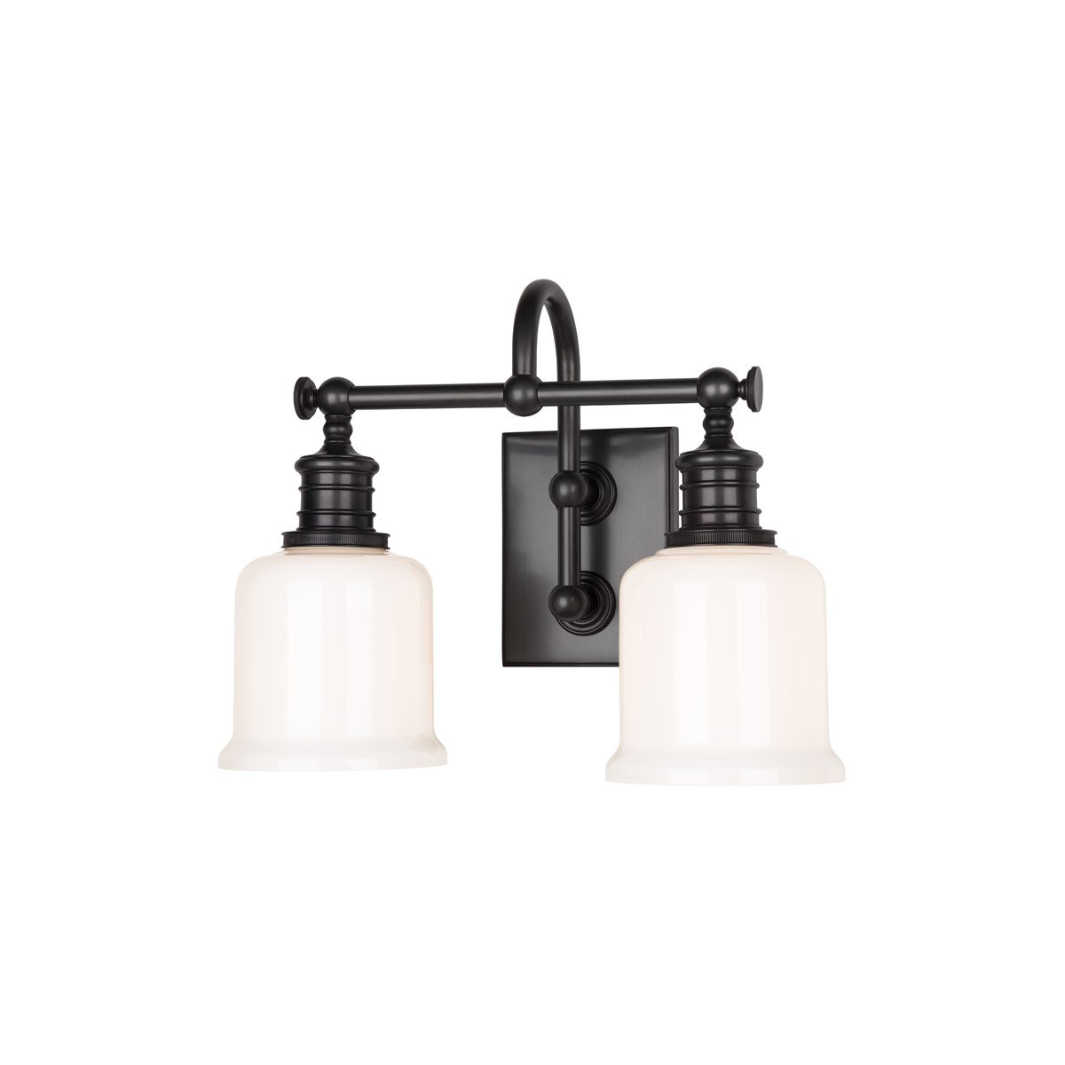 Vintage Bronze Bathroom Vanity Light Fixture - 14 Inch Wide with 2 A19 Bulb Sockets | Perfect for Powder Room, Master Bath & Guest Bathroom Lighting