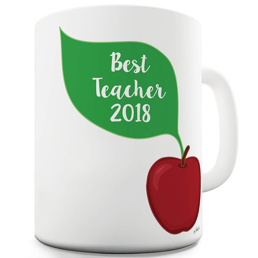 Best Teacher Year Personalized 11oz Funny Coffee Mug - Cute Gift for Women Educators, Coworkers & Friends - Perfect for Classroom, Office & Home Use