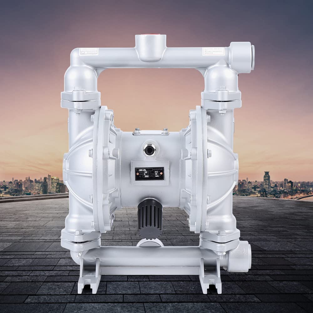 QBK-25L Aluminum Alloy Air Operated Double Diaphragm Pump - 1-Inch Inlet/Outlet for Waste Oil Transfer - Ideal for Industrial, Automotive & Chemical Applications