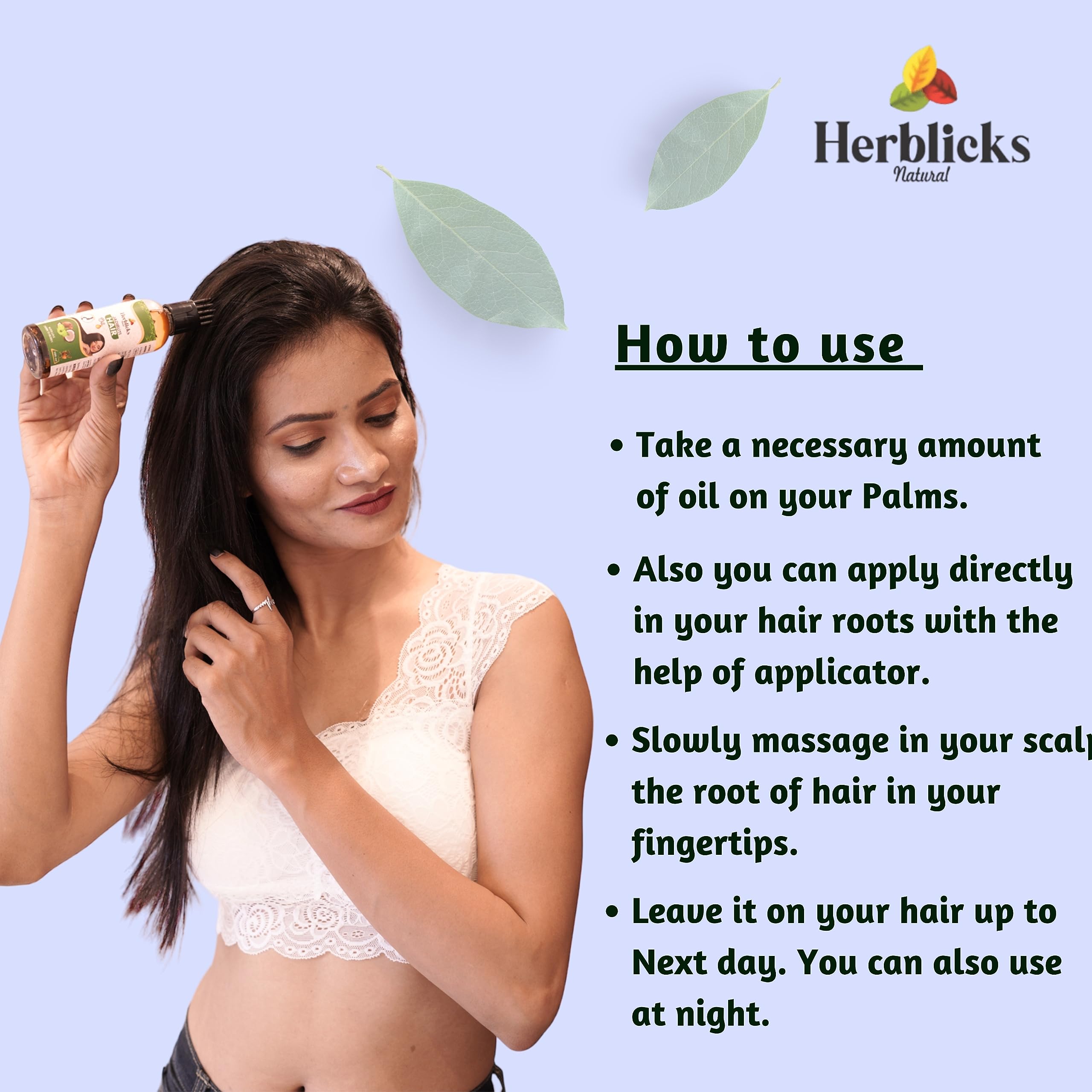 Herblicks Natural Jadibuti Hair Oil - 100ml Ayurvedic Herbal Treatment for Hair Growth & Scalp Care | Perfect for Dry, Damaged Hair & Daily Nourishment