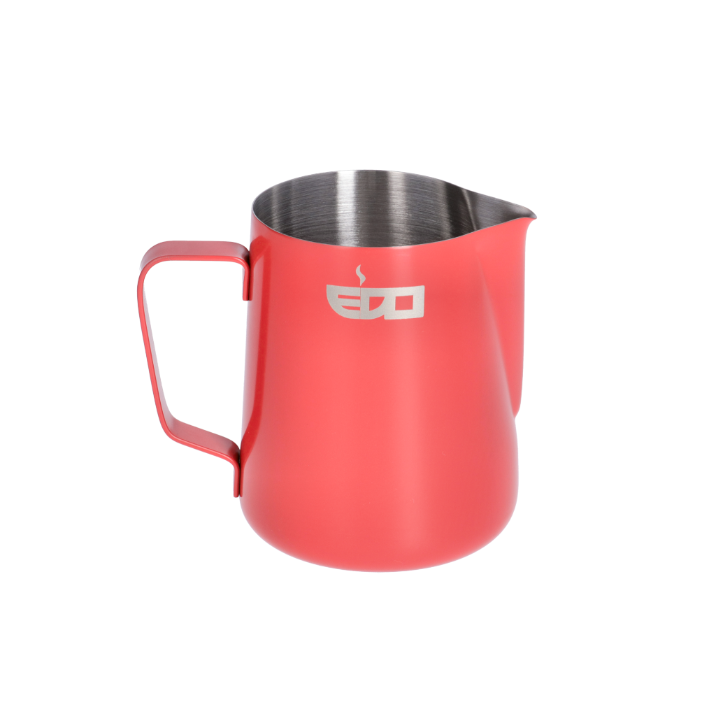 Professional EDO Barista Milk Pitcher - 20oz Stainless Steel Coffee Frothing Jug for Latte Art, Perfect for Home & Commercial Espresso Machines - Ideal for Coffee Shops, Cafes & Baristas