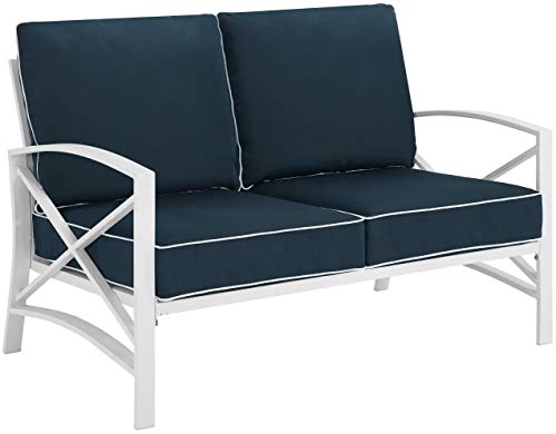 White With Navy Cushions