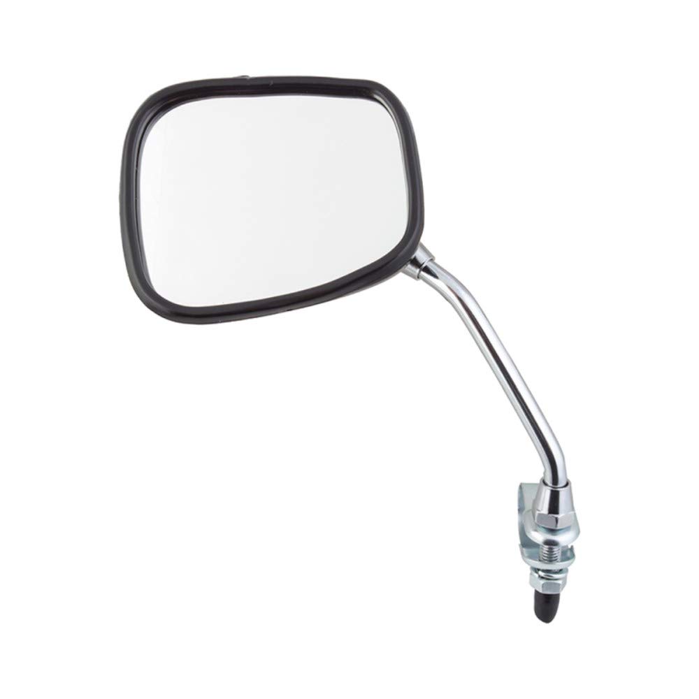 Sunlite Deluxe Mirror with Reflector - Universal Bolt-On Design for Motorcycles, Bikes & Scooters - Enhanced Safety & Style for Day & Night Riding