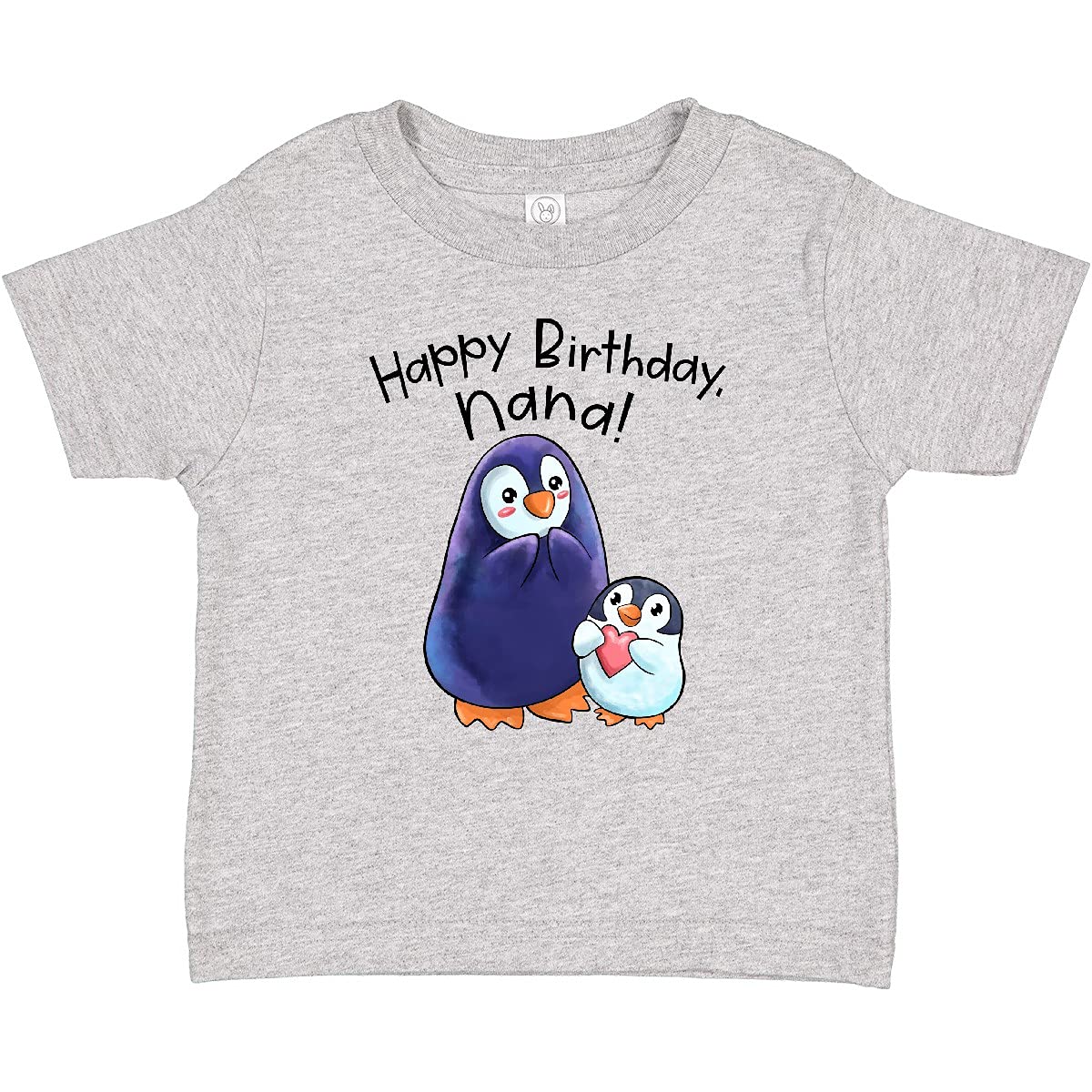 Inktastic Happy Birthday Nana Cute Penguins Baby T-Shirt - Adorable Penguin Design for Birthday Celebrations & Family Gifts