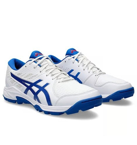 ASICS Gel Peake 2 White & Tuna Blue Cricket Shoes - Lightweight Performance Footwear for Cricket Players & Sports Enthusiasts - Perfect for Matches, Training & Outdoor Sports