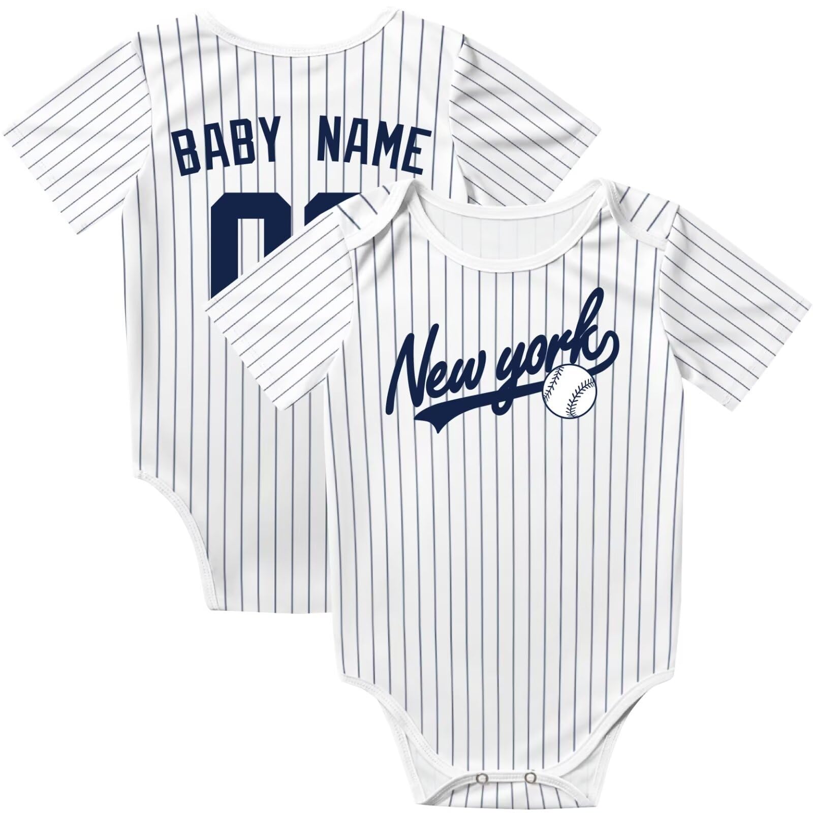KREDE Personalized Baby Bodysuit - Custom Name & Number Unisex Onesie for Boys & Girls | Perfect for Birthdays, Photo Shoots & Family Gifts