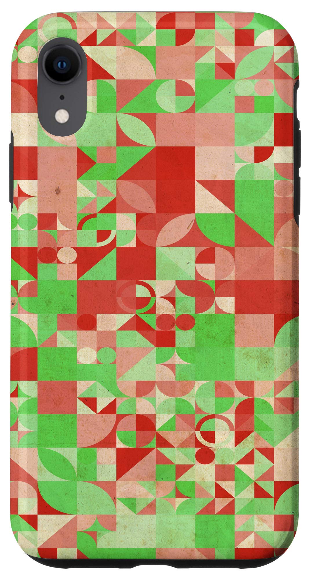 iPhone XR Christmas Case - Festive Holiday Pattern in Red & Green Colors - Perfect for Xmas Gifts & Winter Celebrations