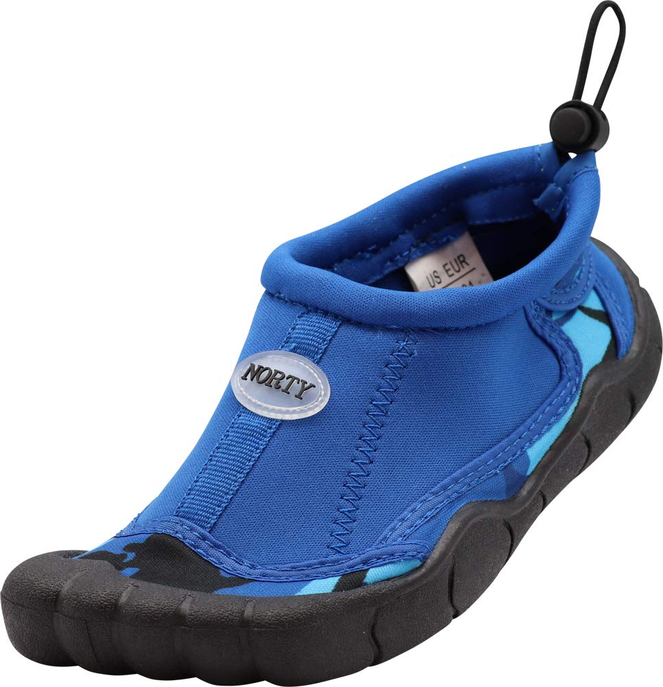 NORTY Wave Aqua Sock - Kids Water Shoes for Swimming, Beach & Pool - Non-Slip Quick-Dry Barefoot Water Socks - Perfect for Beach Vacation, Water Park & Outdoor Activities
