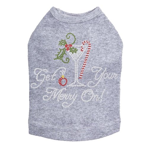 Christmas Martini Dog Tank Top - Festive Holiday Pet Apparel in Multiple Colors - Perfect for Christmas Parties & Pet Photos
