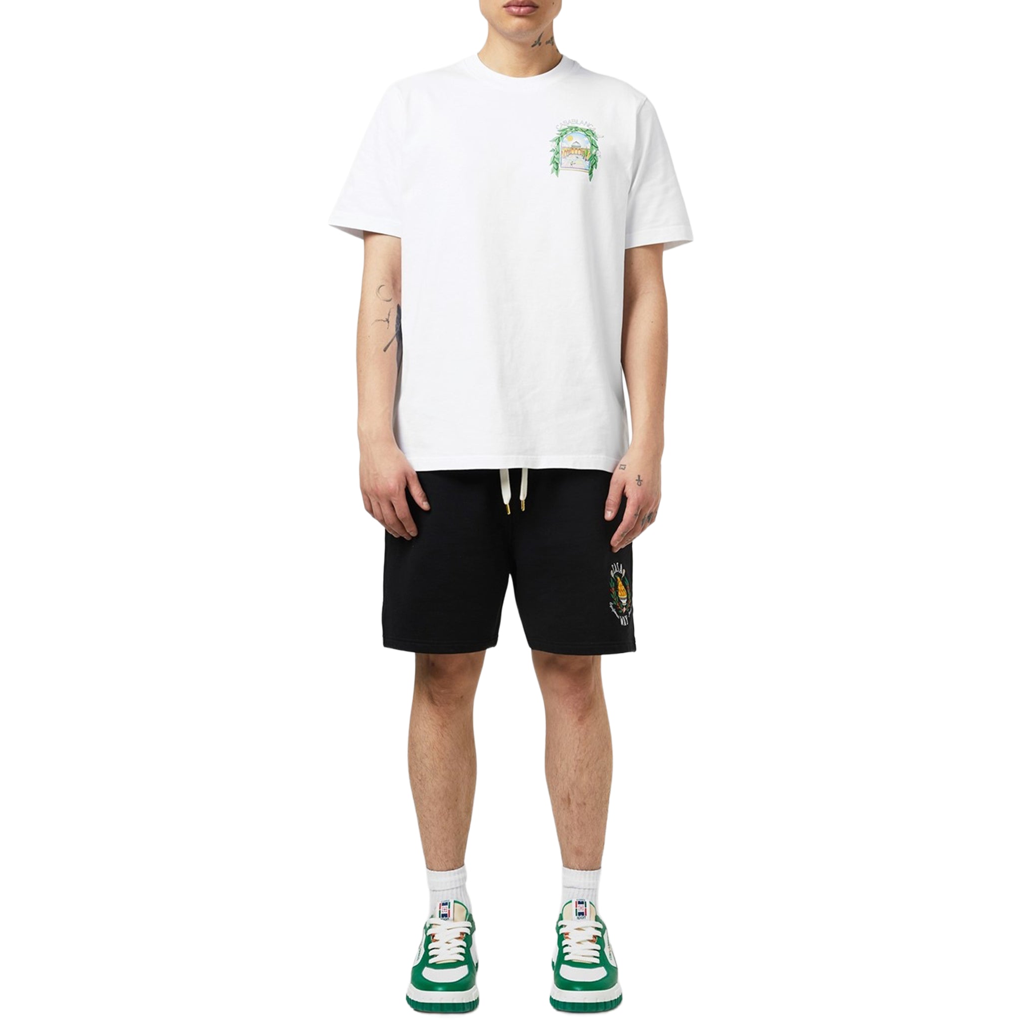 Casablanca L'Arche Tennis Club Graphic White T-Shirt - Stylish Cotton Tee for Men - Perfect for Tennis, Casual Wear & Street Fashion