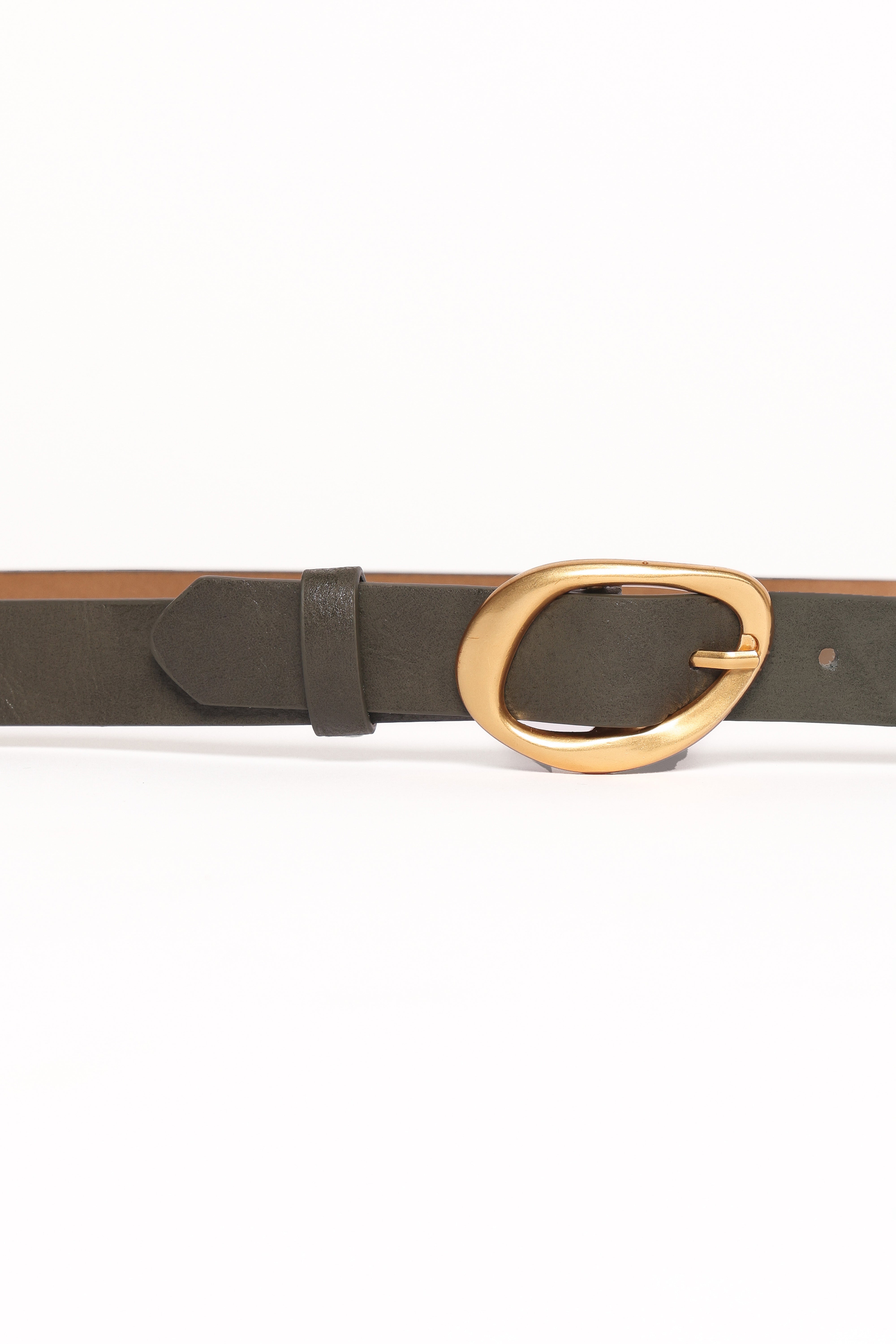 Annabelle Belt - Olive Green Genuine Leather Adjustable Waist Belt for Women | Perfect for Casual Outfits, Office Wear & Jeans