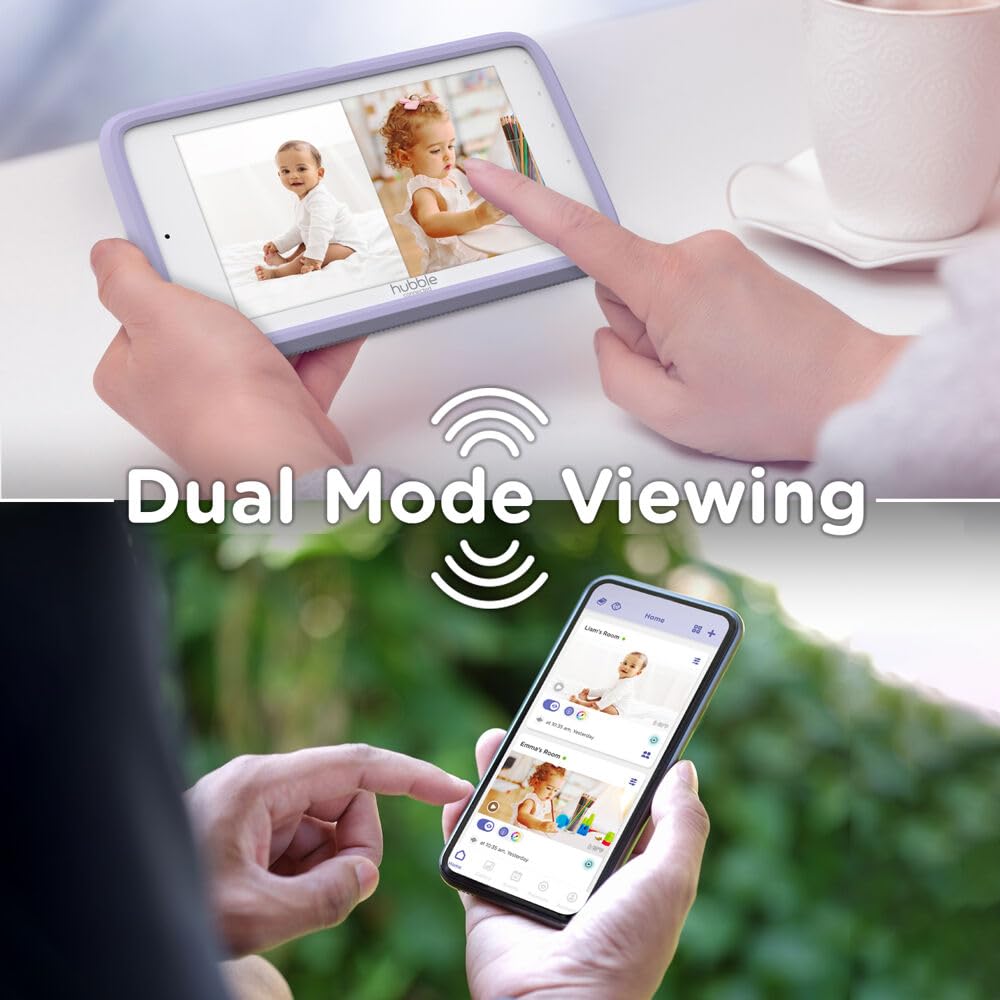Hubble Connected Nursery Pal Cloud Touch Twin Smart WiFi Baby Monitor with 2 Cameras - 5