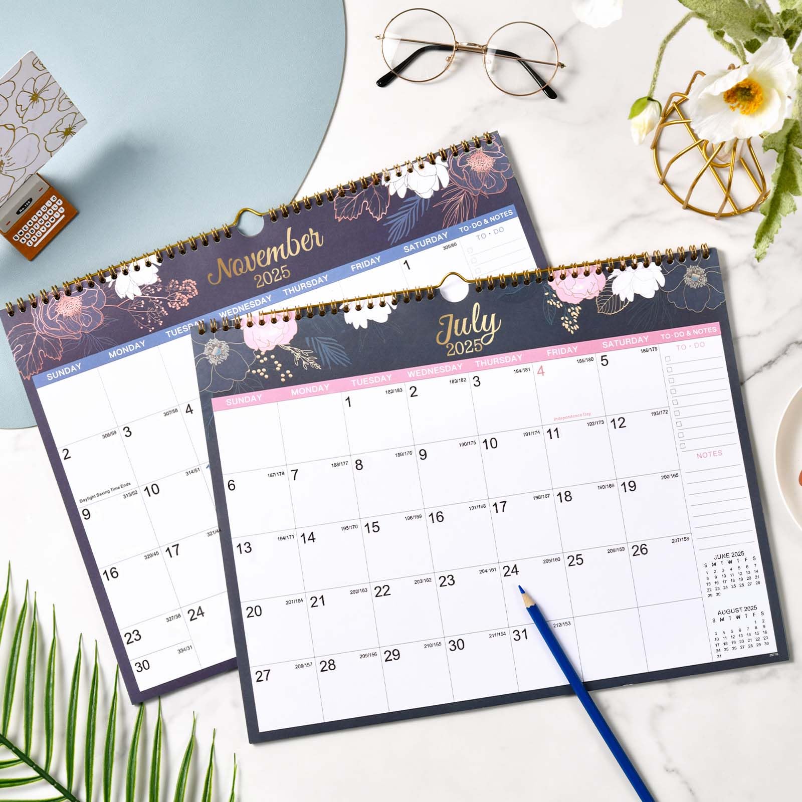 2025-2026 Wall Calendar with Large Blocks - 18-Month Planner from July 2025 to December 2026, 14.6