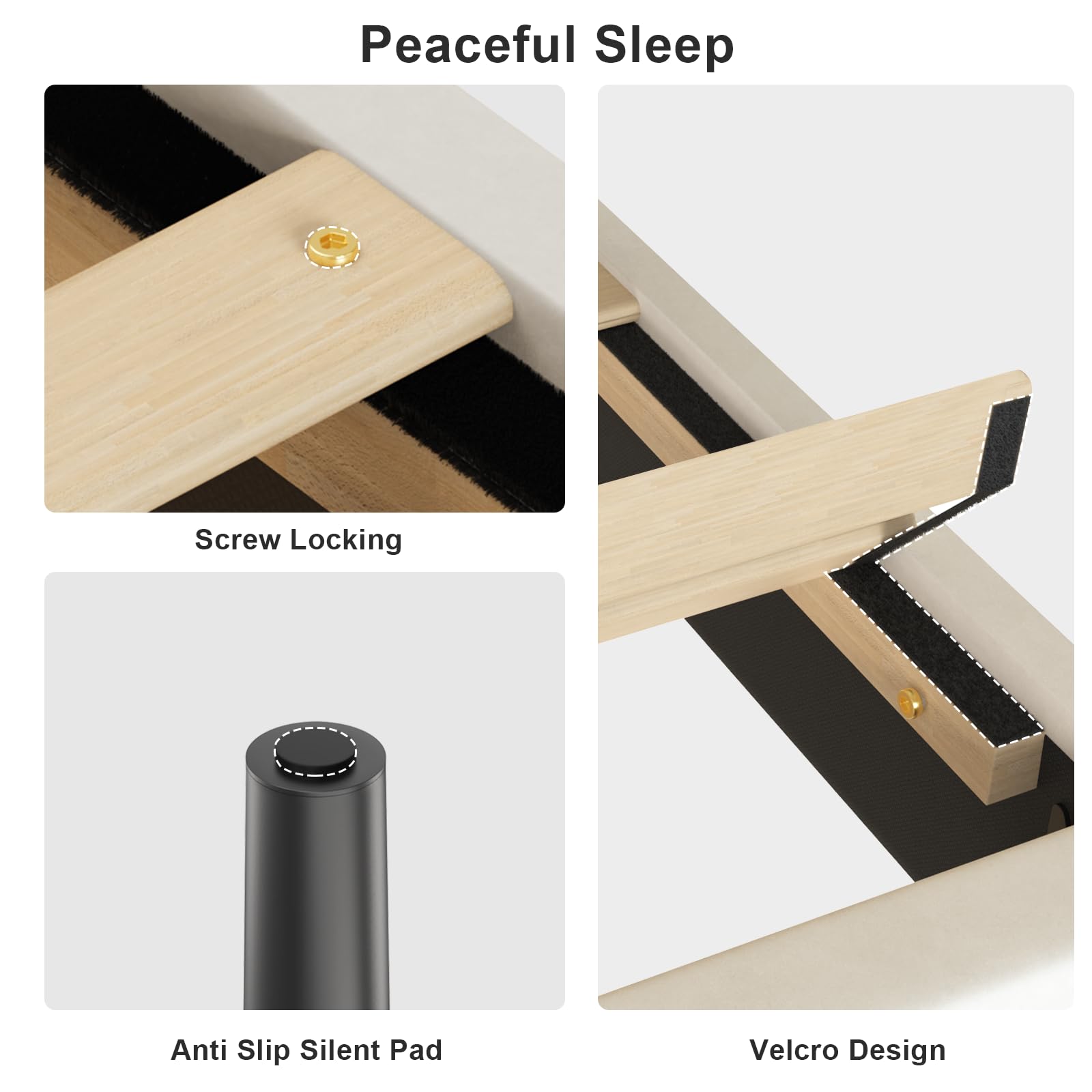 Flolinda Queen Size Velvet Bed Frame - Button Tufted Upholstered Platform Bed with Headboard | Sturdy Wooden Slats & Mattress Foundation | No Box Spring Needed | Easy Assembly | White | Perfect for Modern Bedrooms & Guest Rooms