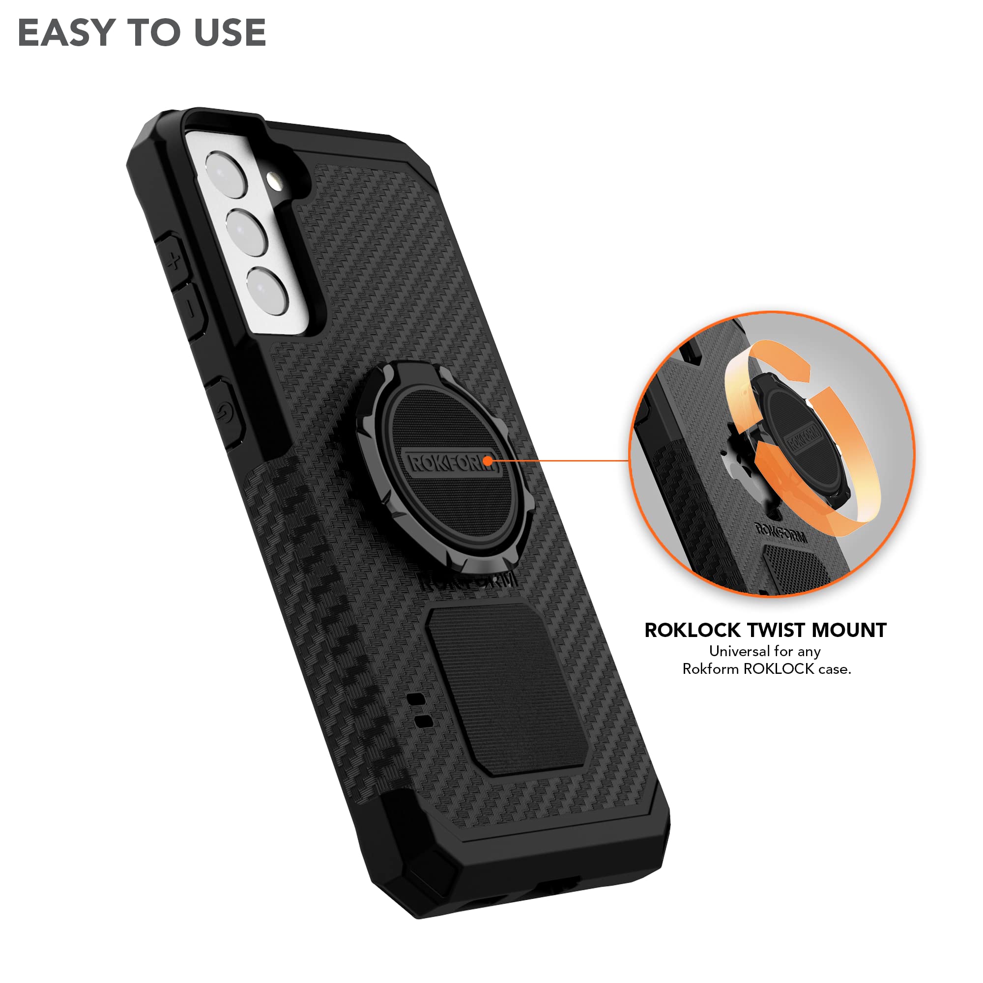 Rokform Rugged Case for Samsung Galaxy Note 20 Ultra with Magnetic Phone Ring, Stand & Grip - Shockproof Protective Cover for Outdoor, Sports & Daily Use