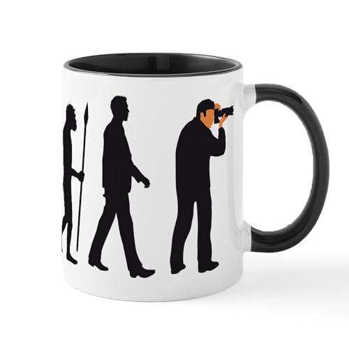 White/Black Inside - Evolution Of Man Photographer Mugs