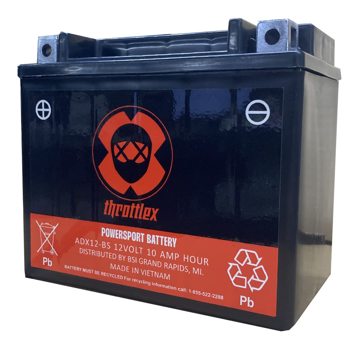 ThrottleX ADX12-BS AGM Power Sport Battery - High Performance Replacement for ATV, Motorcycle & UTV - Perfect for Off-Road Adventures & Extreme Riding Conditions