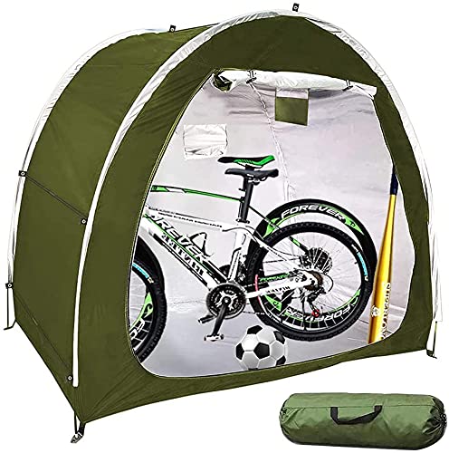 2021 New Foldable Bike Storage Tent - Waterproof Portable Outdoor Bicycle Shed for Lawn, Garden & Pool Tools - Large Capacity Space-Saving Camouflage Design - Perfect for Backyard, Garage & RV Storage