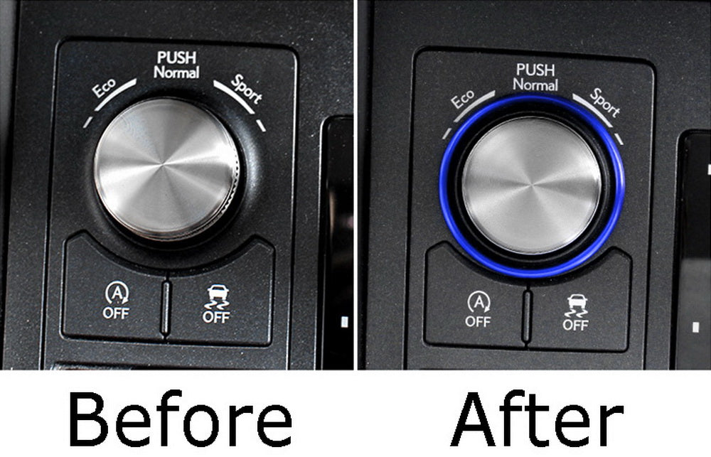 Blue Drive Mode Selector Knob Surrounding Ring for 2015-2016 Lexus NX & RX - Upgrade Your Interior Styling for Sporty Driving Experience