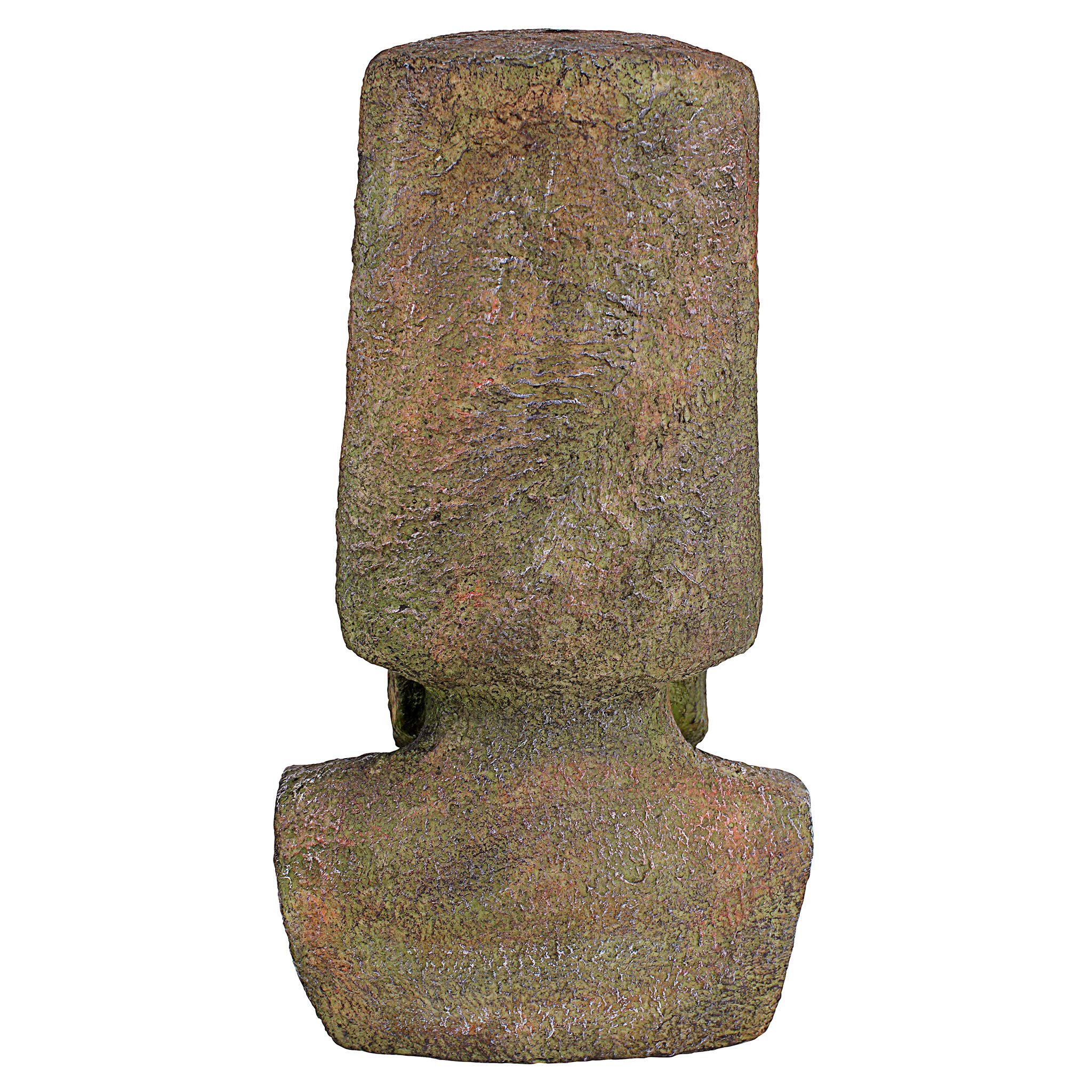 Design Toscano Grey Stone Medium Easter Island Moai Head Statue - Polynesian Decor, Garden Sculpture, Home & Office Decoration
