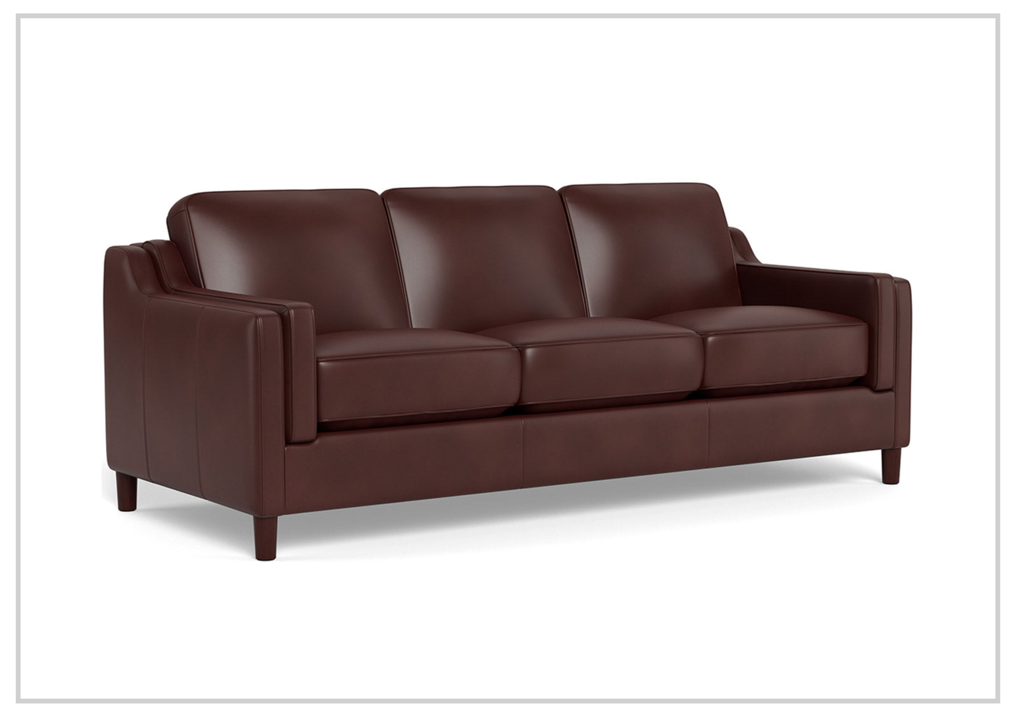 Hydeline Bella 3-Seater Leather Sofa with Track Arms - Modern Living Room Furniture for Home & Office Comfort | Perfect for Lounging, Entertaining & Small Spaces