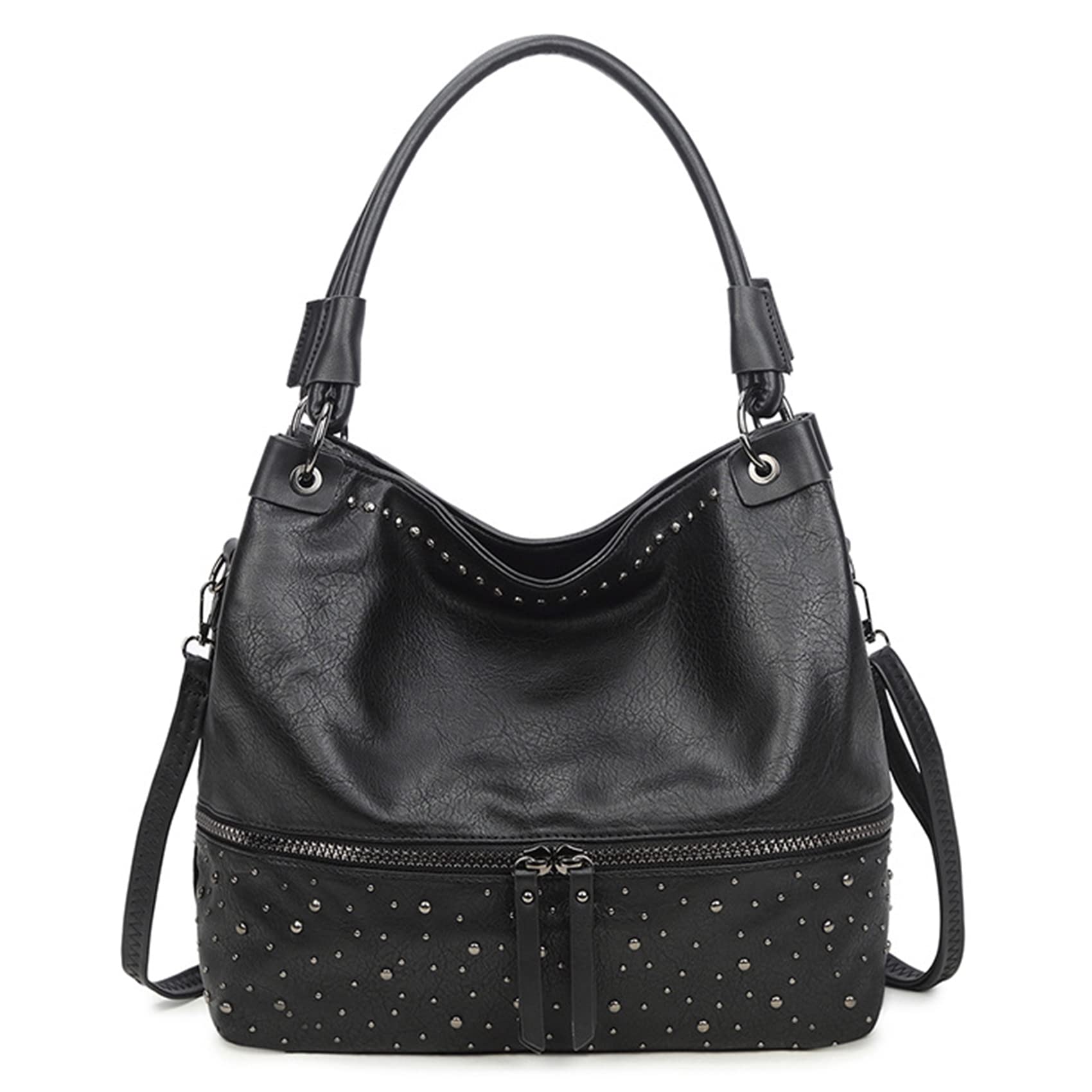 NOTAG Women's Fashion Handbags - PU Leather Crossbody & Shoulder Bags with Rivet Details | Perfect for Work, Travel & Everyday Use
