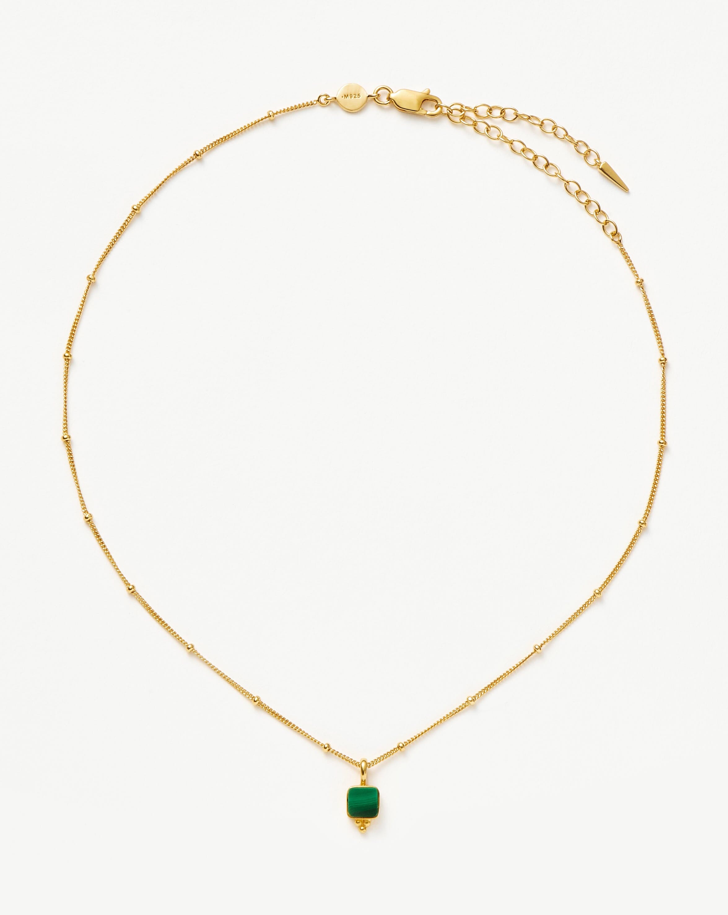 Lucy Williams Malachite Choker Necklace - 18k Gold Vermeil & Genuine Malachite Stone Jewelry for Women | Elegant Gift for Birthday, Anniversary & Special Occasions