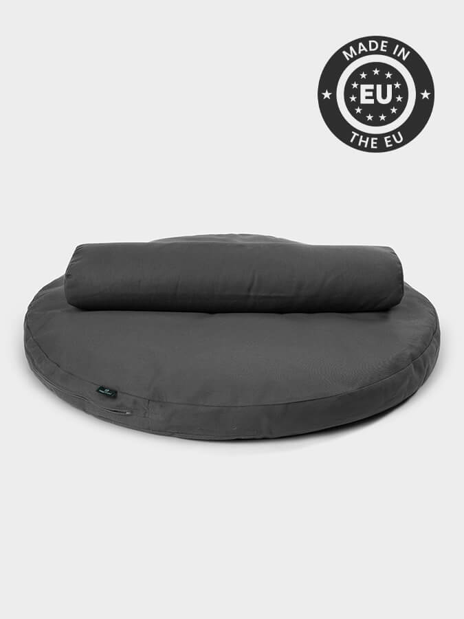 Organic Round Zabuton Meditation Cushion Kit for Yoga & Pranayama - Comfortable Floor Cushion for Meditation, Zen Practice, and Relaxation at Home or Studio