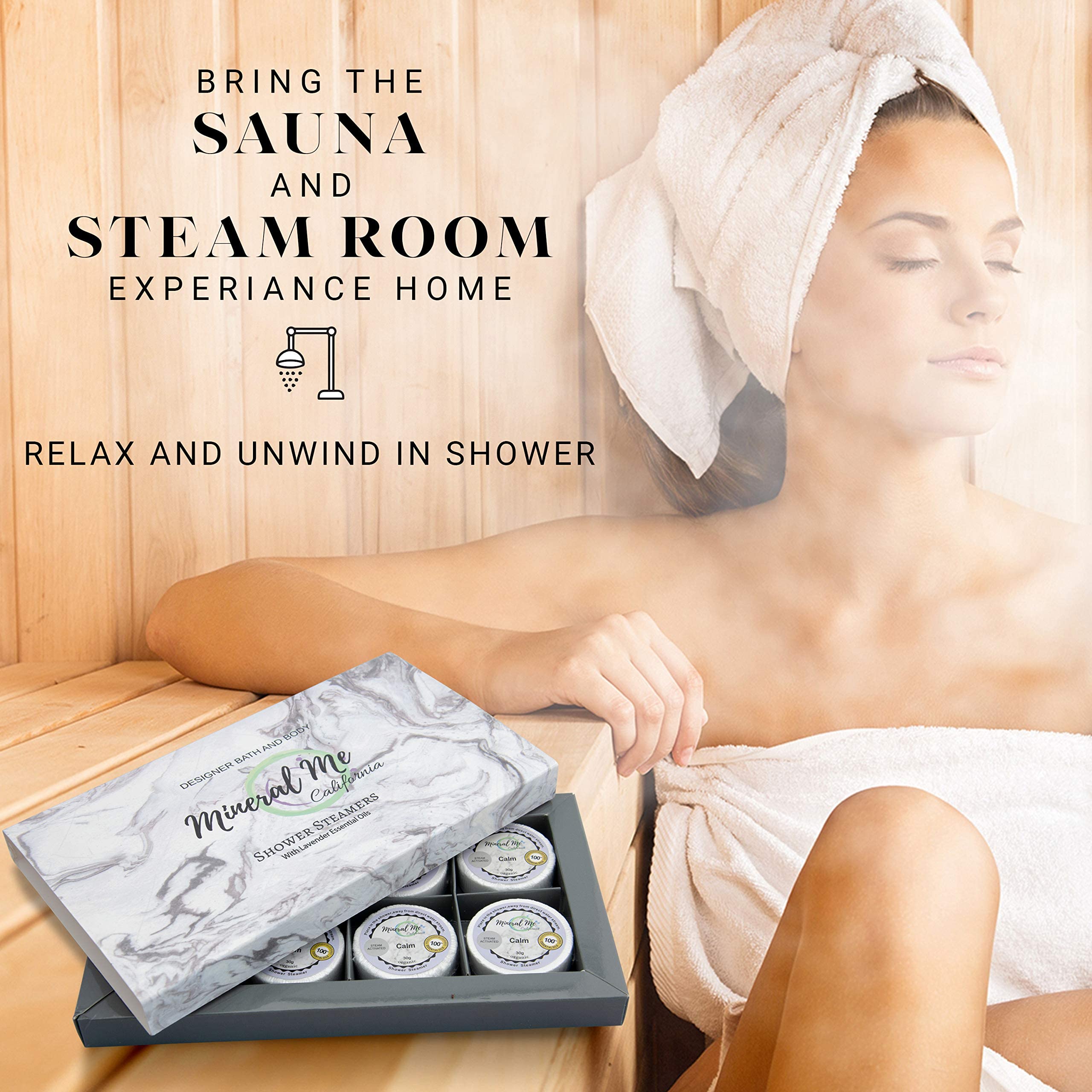 Lavender Shower Steamers with Organic Essential Oils - Aromatherapy Shower Melts for Relaxation & Spa Experience - Perfect for Stress Relief, Self Care & Easter Gifts for Women & Men - Use in Bathroom for Steam Vapor Therapy & Home Spa Day