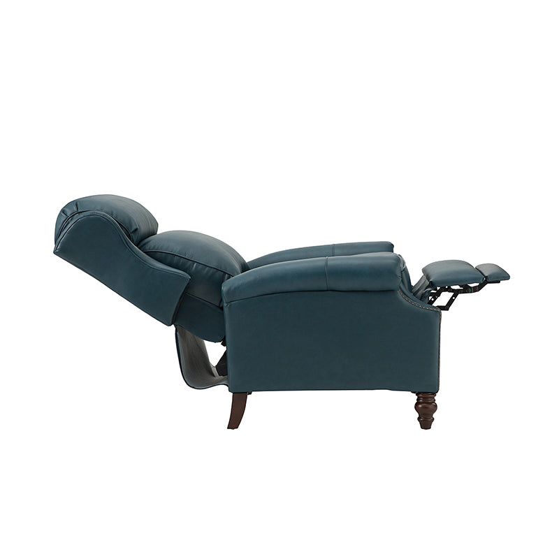 Lucina Genuine Leather Manual Recliner Chair - Handcrafted Premium Leather Living Room Furniture for Relaxation & Comfort - Perfect for Home Theater, Reading Nook, and Office Lounge