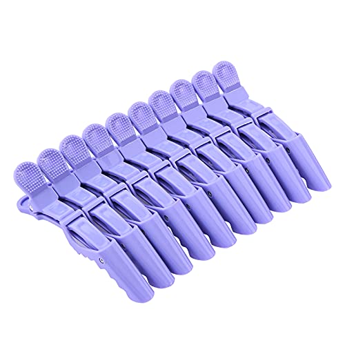 SINNKY Purple Crocodile Hair Clips for Women & Girls - 10pcs Wide Teeth Hair Claw Clips, Durable Unisex Hair Accessories for Kids Teens Adults (6+ Years) - Perfect for School, Work, Parties & Everyday Hairstyles
